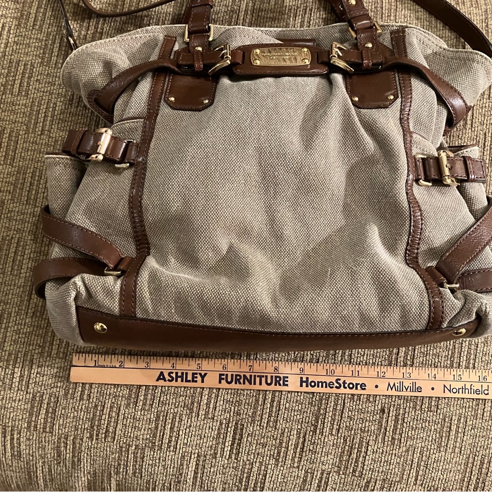 KORS Michael Kors leather and linen large bag - Picture 5 of 11
